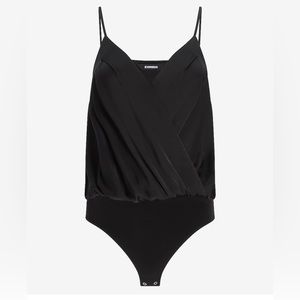 Satin wrap cami bodysuit